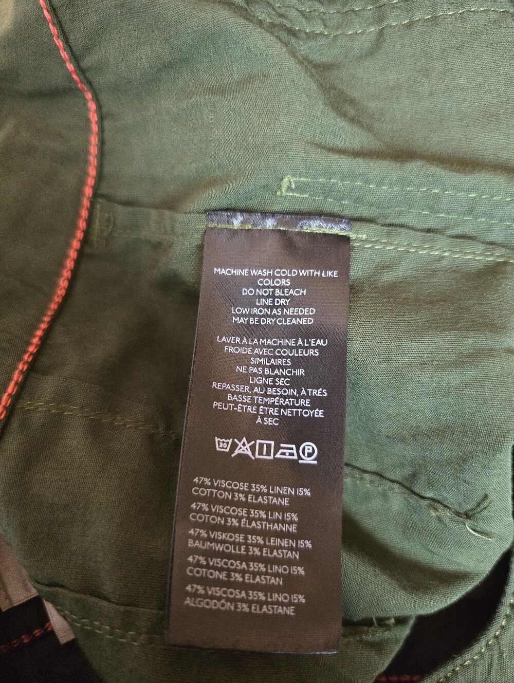 Maeve The Colette Wide-Leg Pants – Olive Green Magic Fabric Crop Size 29 Holly - Picture 7 of 13